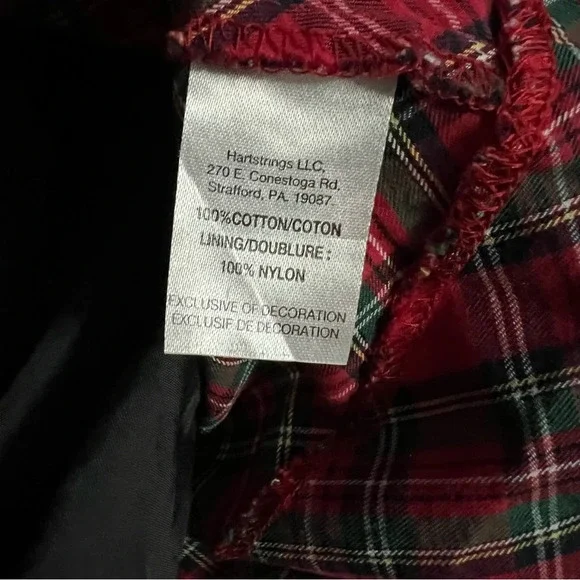 Baby girls Vintage Hartstrings Holiday Plaid dress Size 18 months - Picture 6 of 7